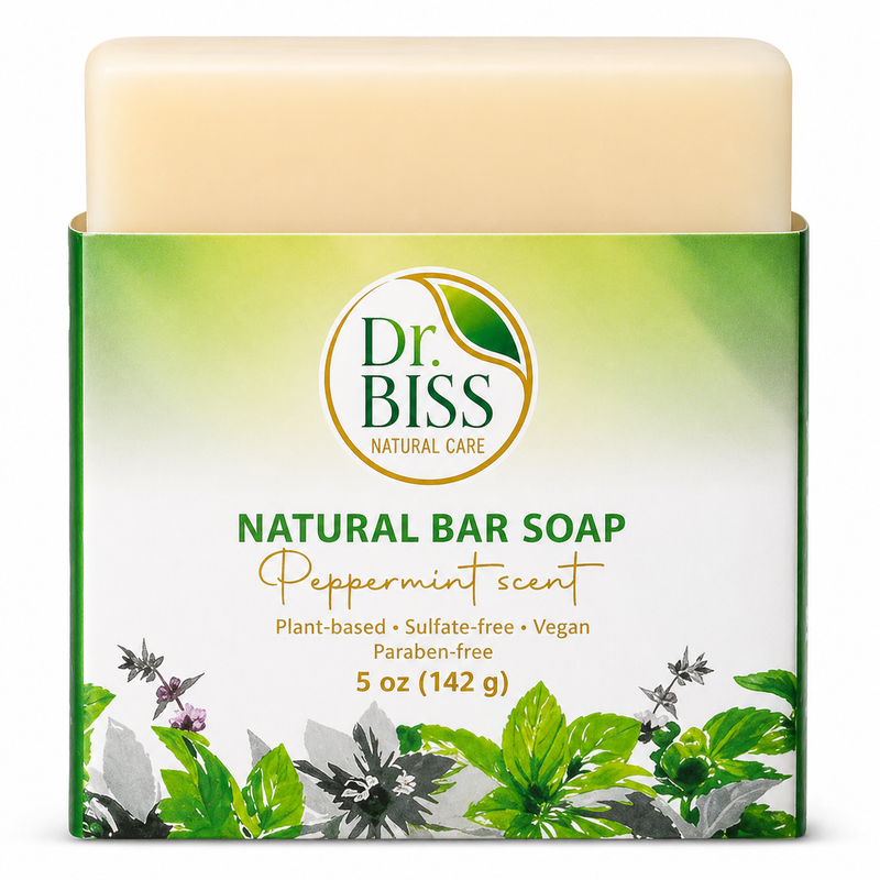 Natural Bar Soap with Coconut & Avocado Oil - Peppermint