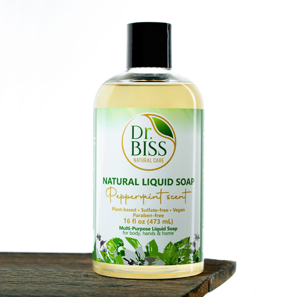 Natural Liquid Hand & Body Soap – Peppermint, 16 oz