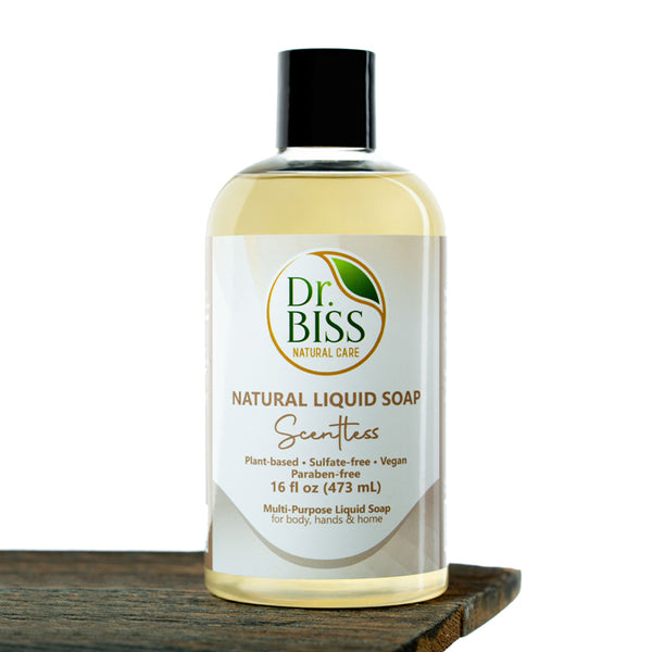 Natural Liquid Hand & Body Soap – Scentless, 16 oz