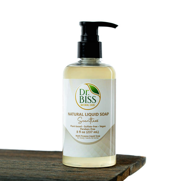 Natural Liquid Hand & Body Soap – Scentless, 8 oz