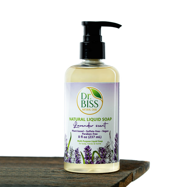 Natural Liquid Hand & Body Soap – Lavender, 8 oz