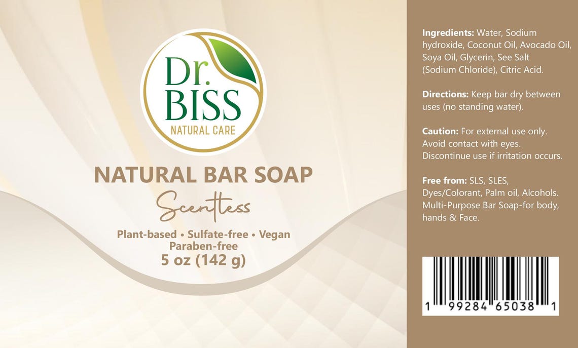 Dr. Biss Natural Soap (5 oz) - Scentless