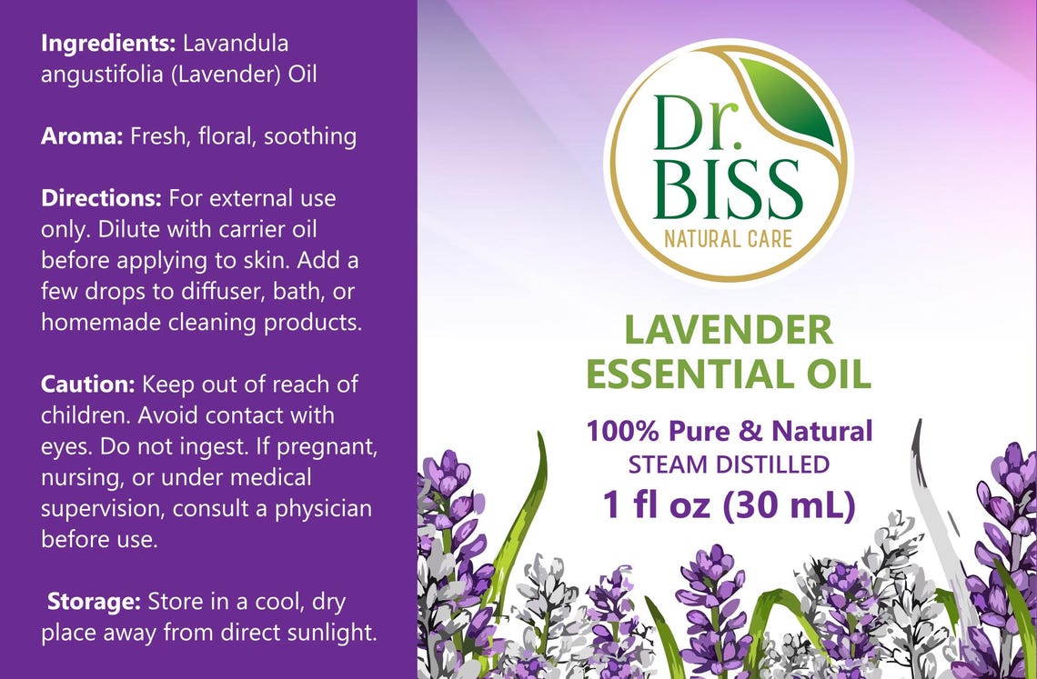Dr. Biss Lavender Essential Oil (1 fl oz / 30 mL)
