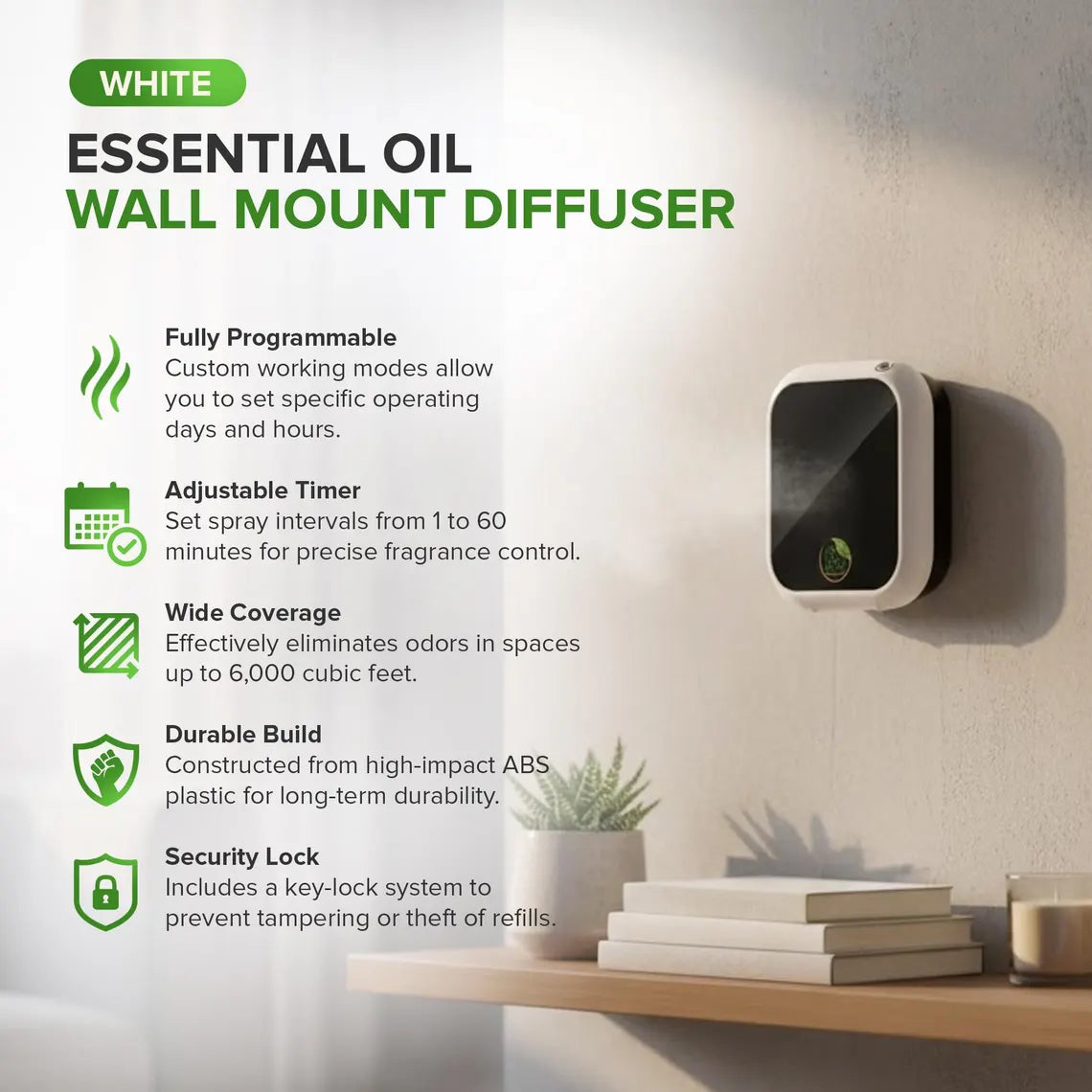 Home Aroma Duo (Home Diffuser + 2 Essential Oils)