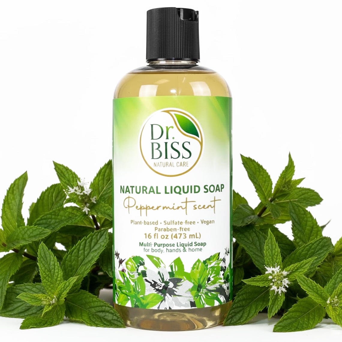 Dr. Biss Natural Liquid Soap - Peppermint