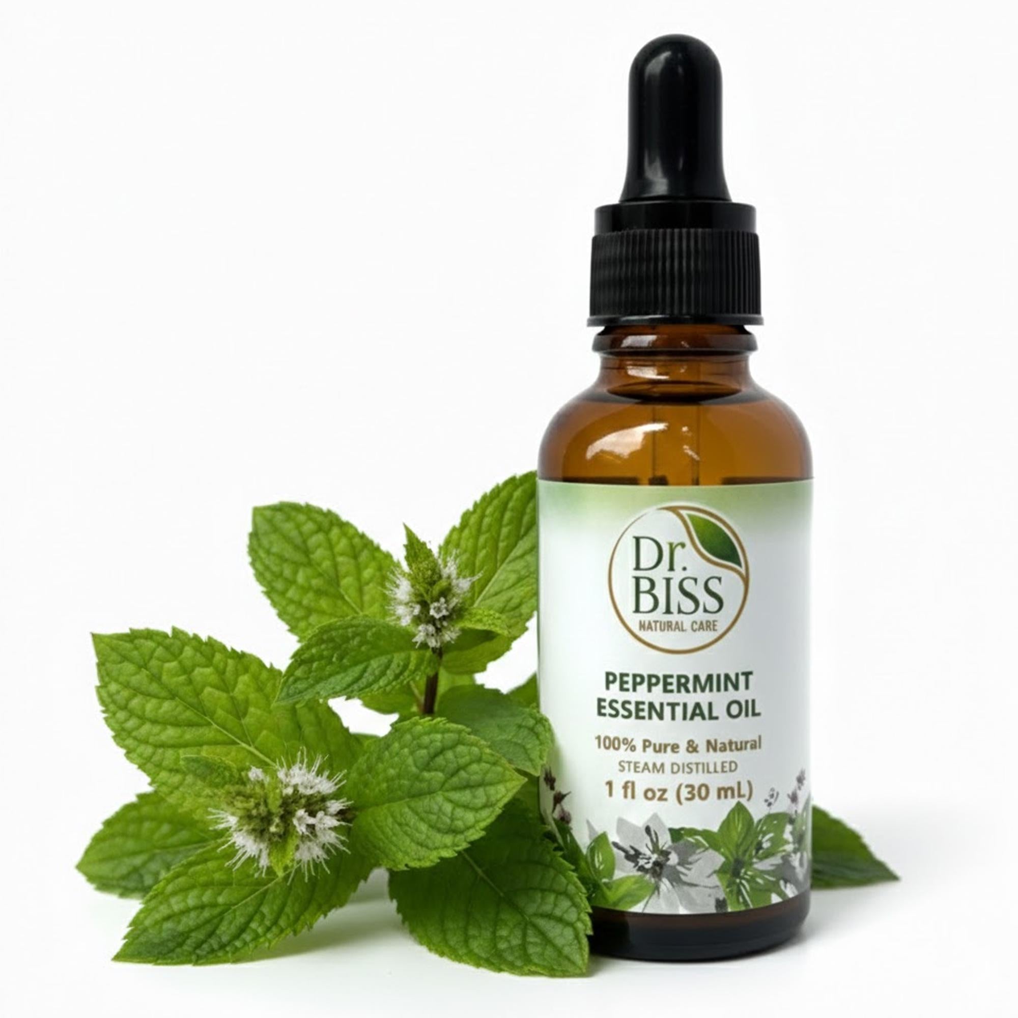 Peppermint Essential Oil – Pure Steam Distilled Peppermint Oil | Dr. Biss
