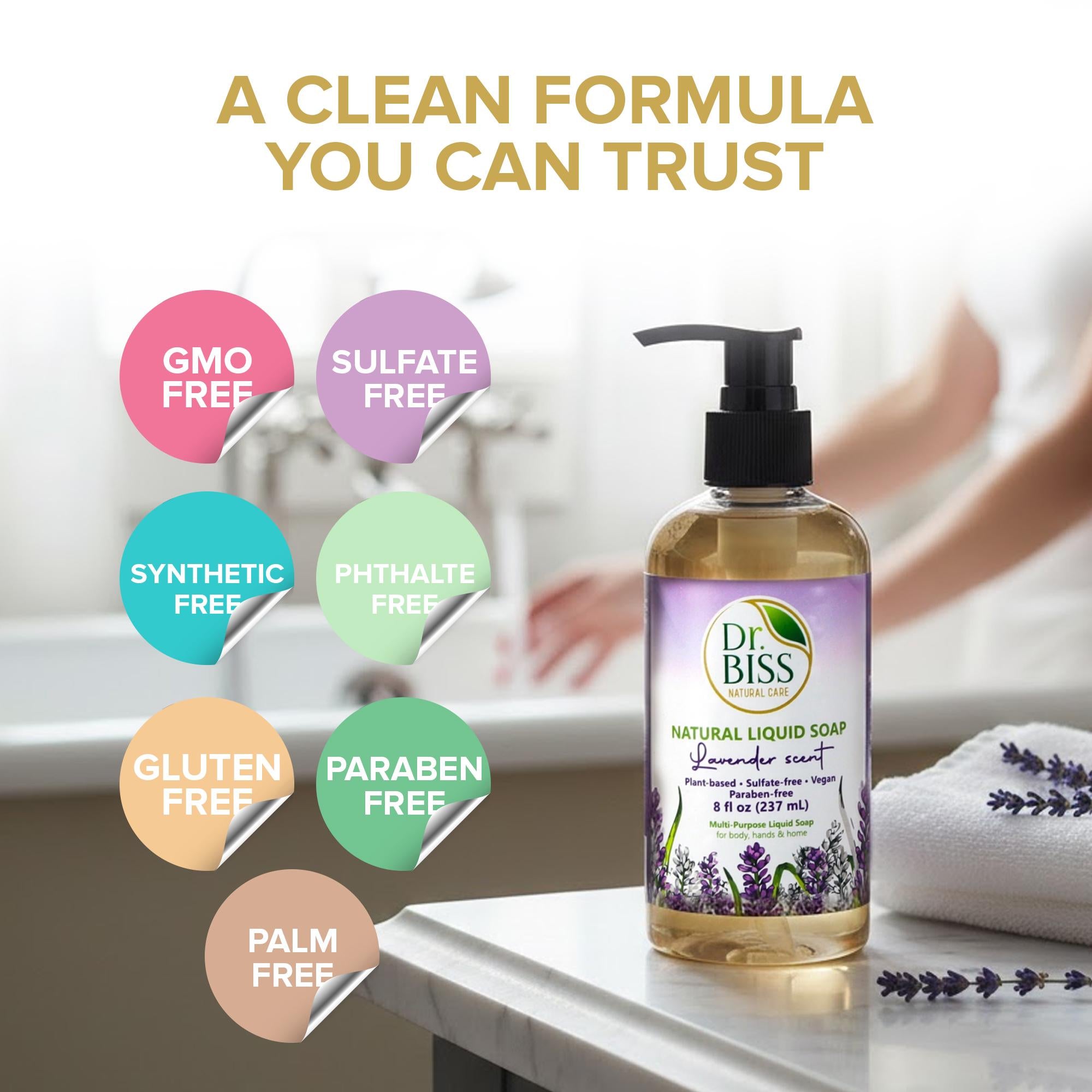 Lavender Routine Bundle – Natural Soap, Liquid Soap & Lavender Essential Oil