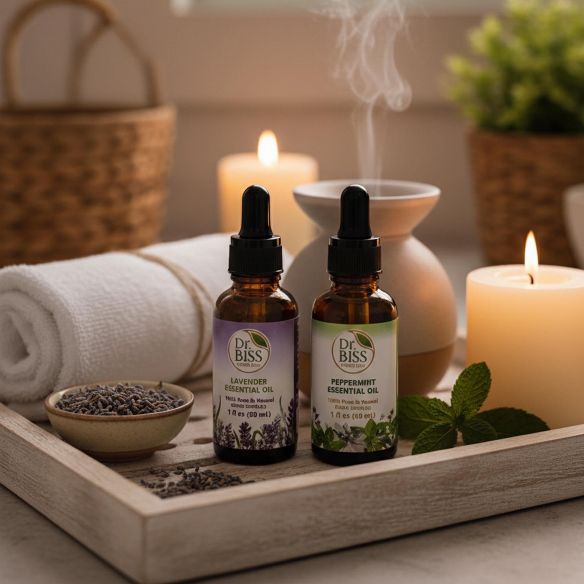 Home Aroma Duo (Home Diffuser + 2 Essential Oils)