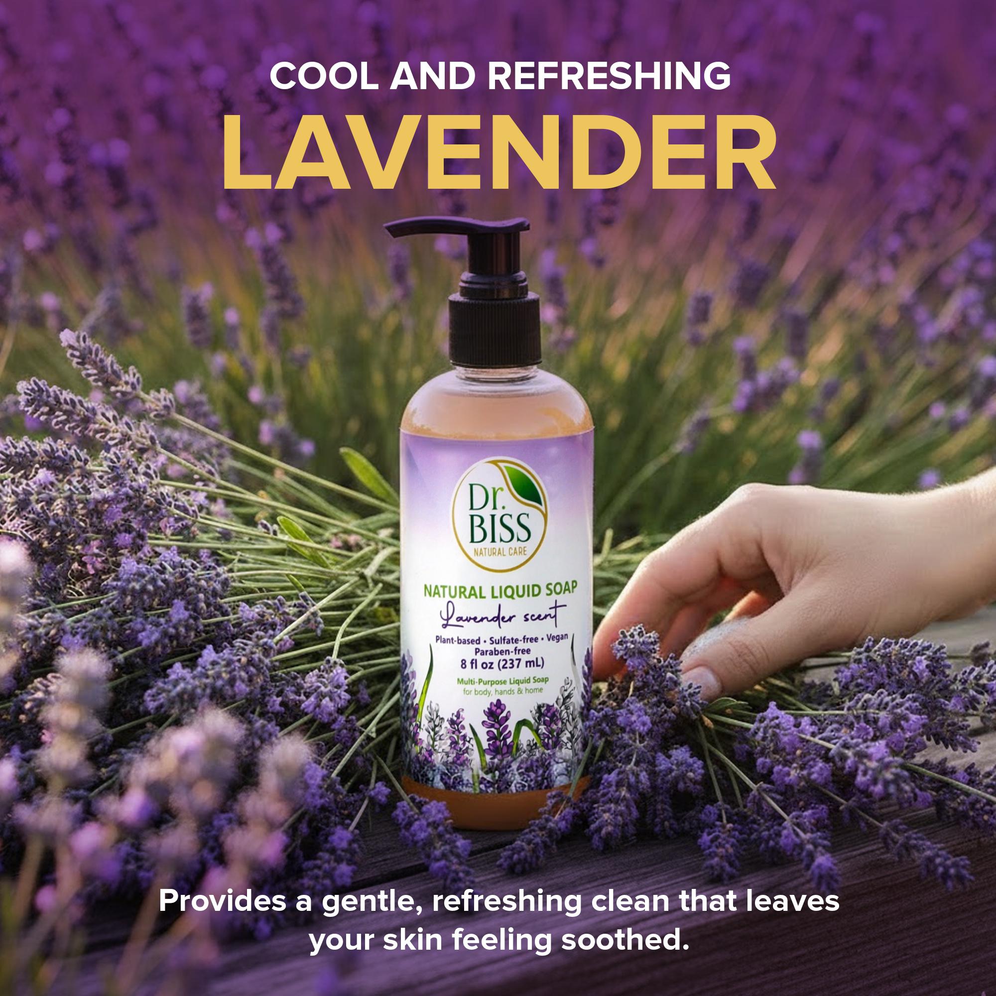 Lavender sulfate-free liquid soap with botanical ingredients
