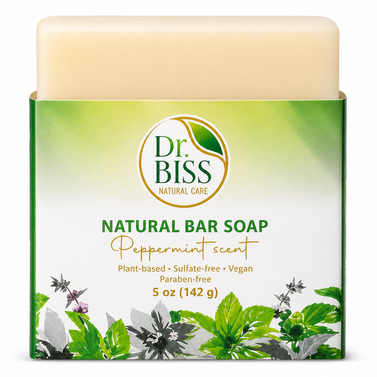 Natural bar soap with coconut and avocado oil by Dr. Biss