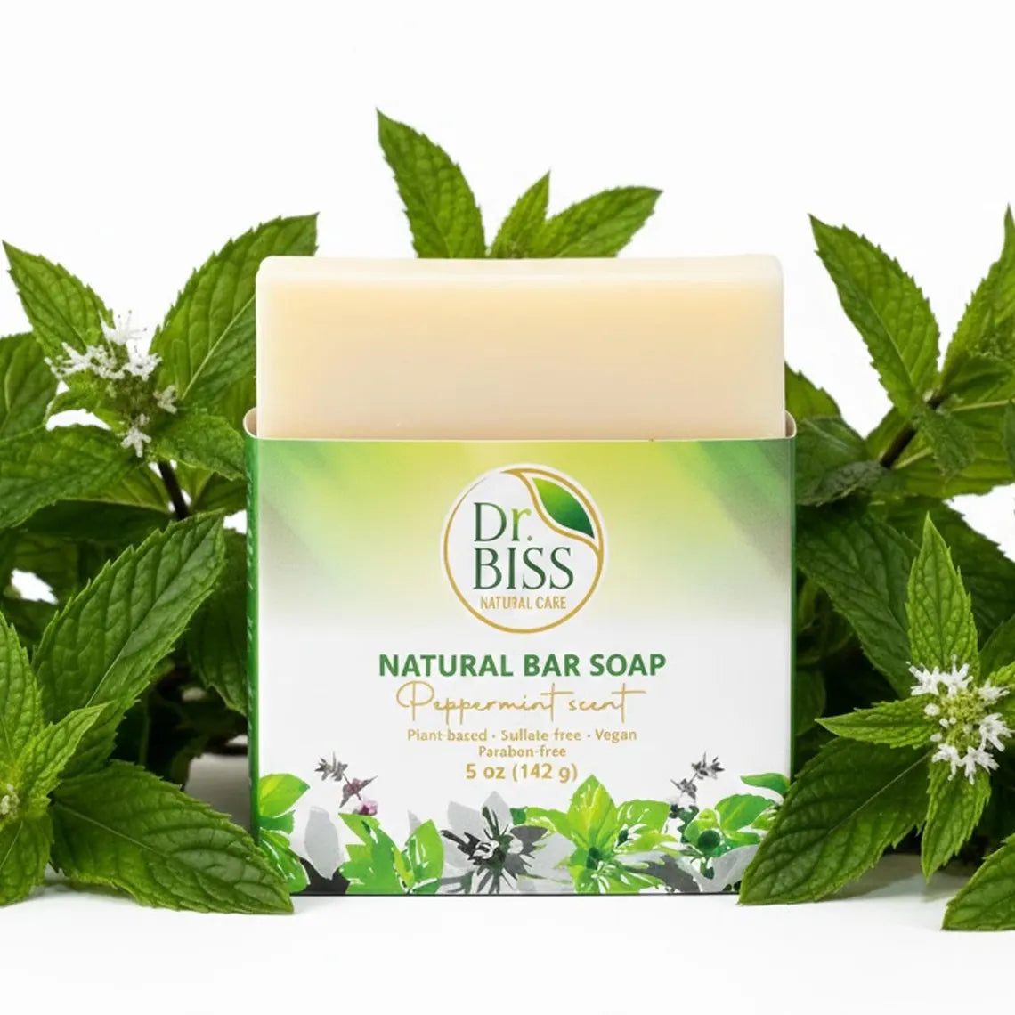 Peppermint vegan sulfate-free natural bar soap