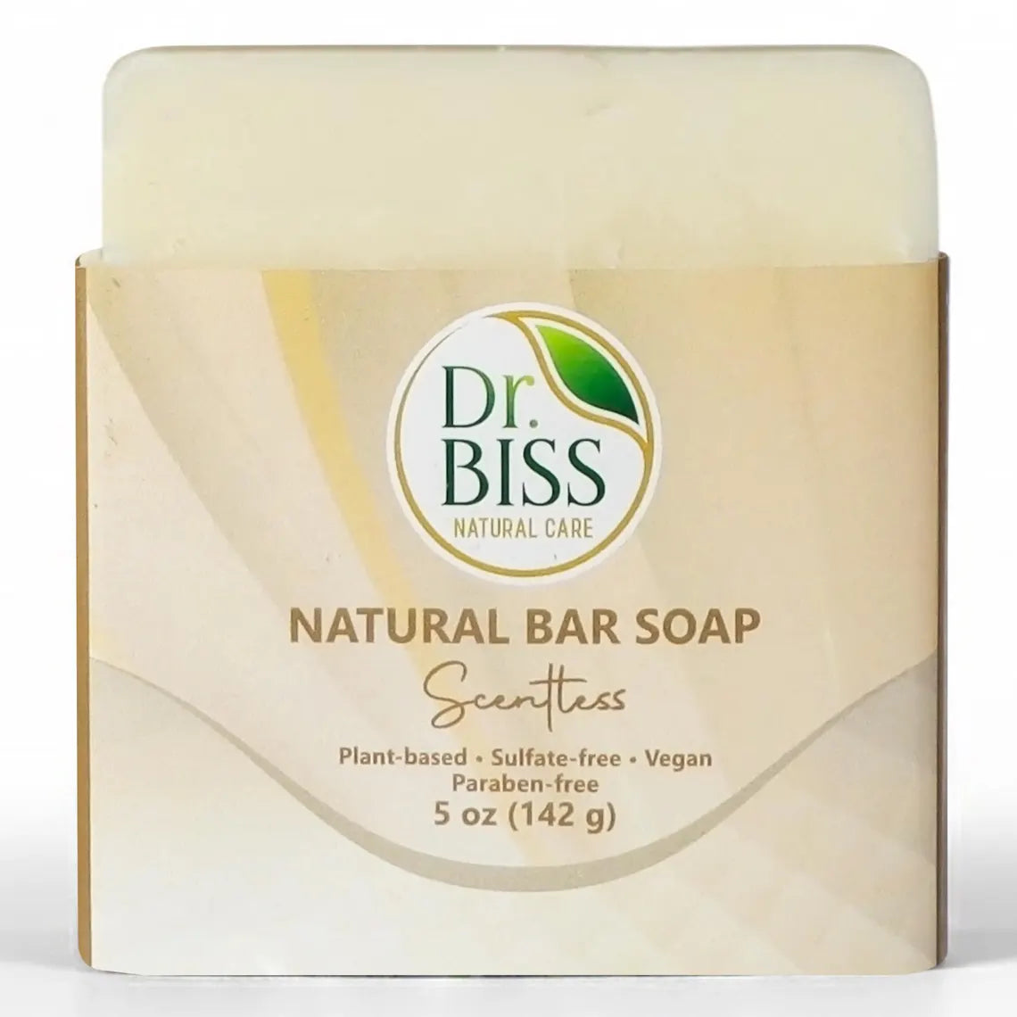 Scentless natural bar soap for body hands and face
